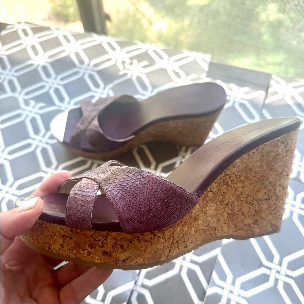 Chic animal print Jimmy Choo Wedge Sandals